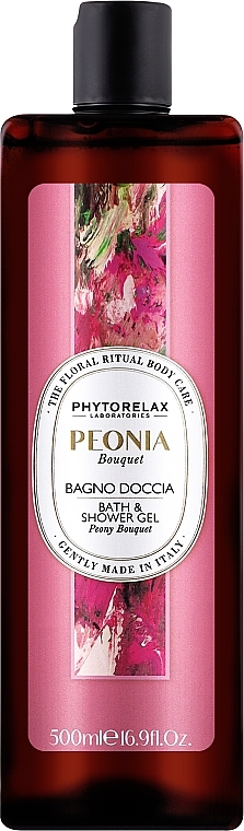 Гель для душу та ванни "Peony Bouquet" - Phytorelax Laboratories Floral Ritual Bath & Shower Gel — фото N1