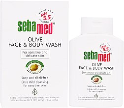 Духи, Парфюмерия, косметика Очищающий лосьон для лица и тела - Sebamed Olive Face & Body Wash (мини)