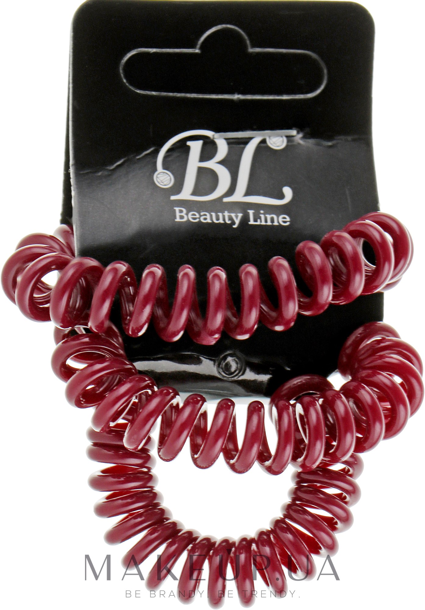 Набор резинок для волос, 405004, бордовая+бордовая+бордовая - Beauty Line — фото 3шт