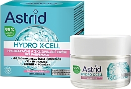 Парфумерія, косметика Зволожувальний і заспокійливий крем для обличчя - Astrid Hydro X-Cell Moisturizing & Soothing Cream Fragrance Free