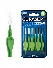 Межзубные ершики 1,7 мм, 6 шт, зеленые - Curaprox Curasept Proxi T17 Cone Green — фото N1