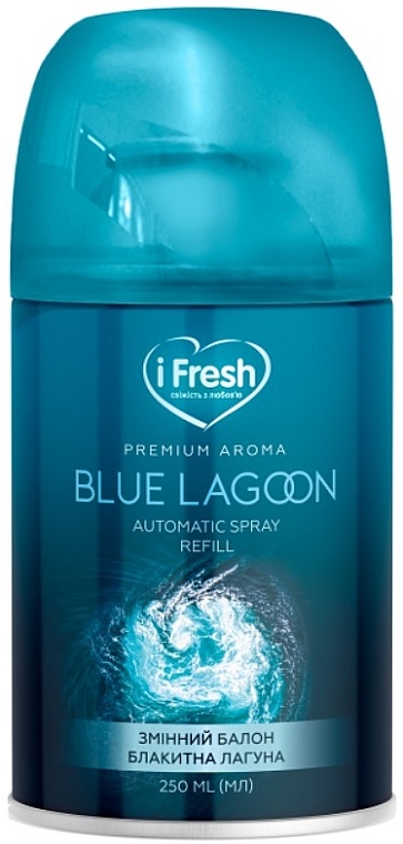 Змінний балон для автоматичного освіжувача "Блакитна лагуна" - IFresh Premium Aroma Blue Lagoone Automatic Spray Refill — фото N1