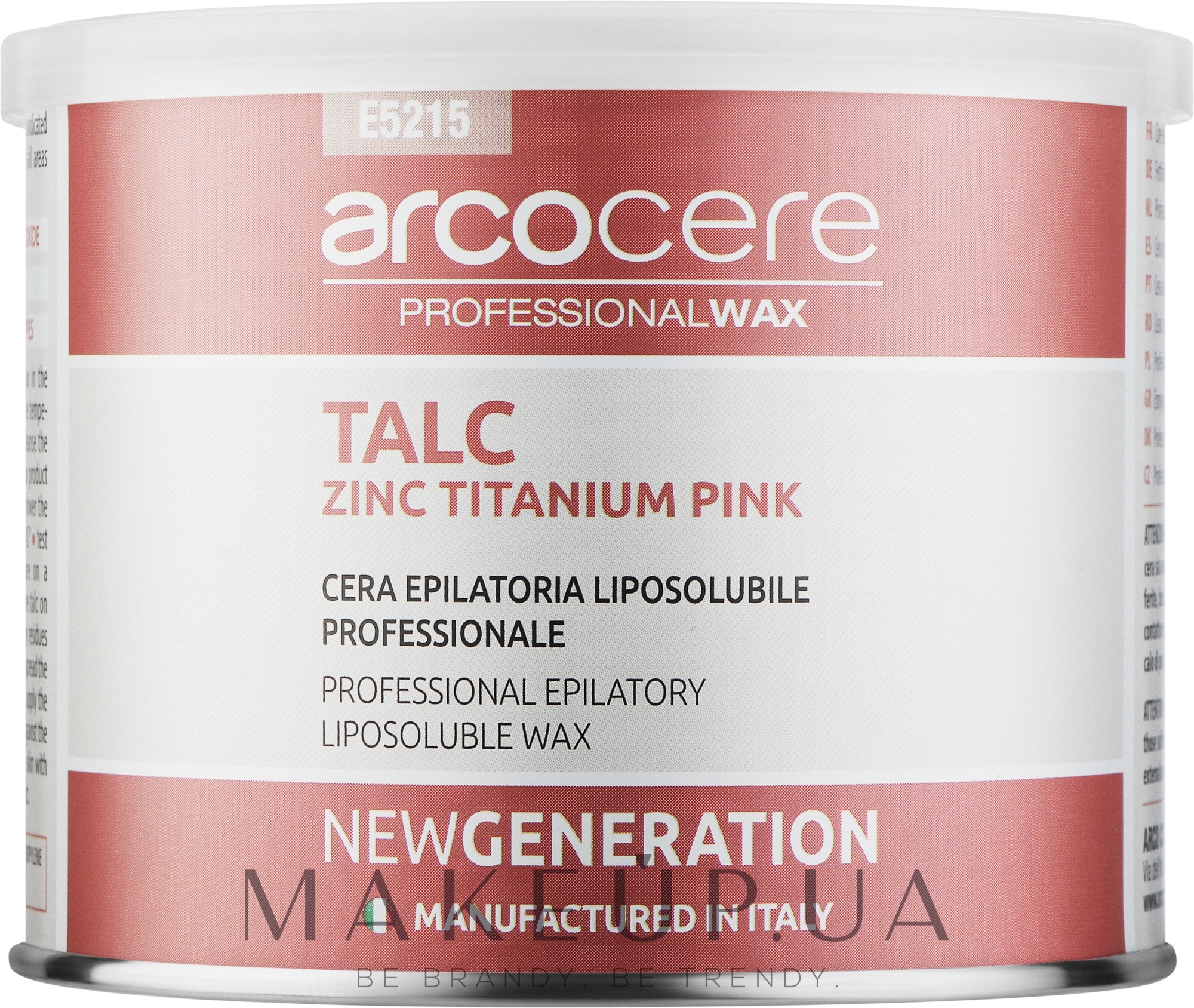 Воск в банке розовый с цинком - Arcocere New Generation Zink Titanium Pink — фото 400ml