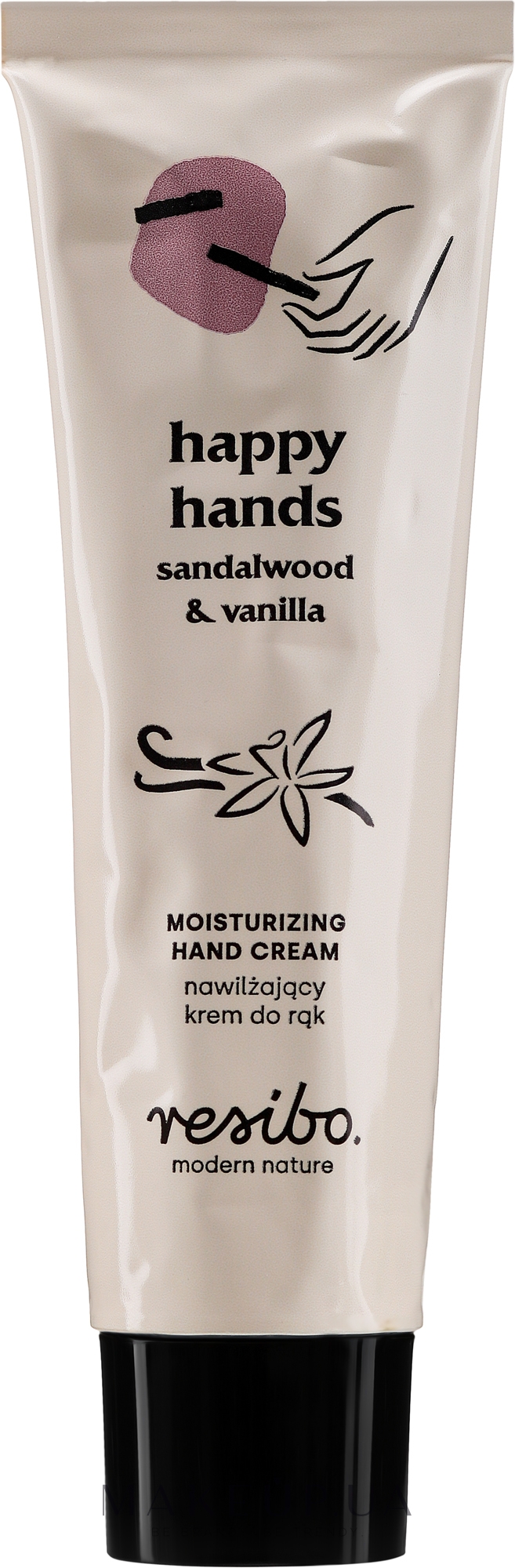 Увлажняющий крем для рук "Сандаловое дерево и ваниль" - Resibo Happy Hands Moisturizing Hand Cream Sandalwood & Vanilla — фото 50ml