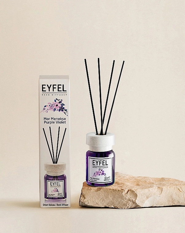 Аромадифузор «Фіалка» - Eyfel Perfume Reed Diffuser Purple Violet — фото N2