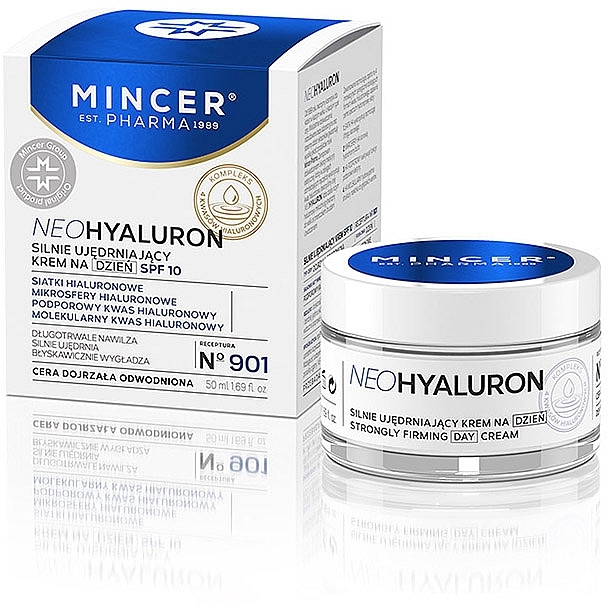 Дневной крем для возрастной и обезвоженной кожи - Mincer Pharma Neo Hyaluron Cream № 901 — фото N1