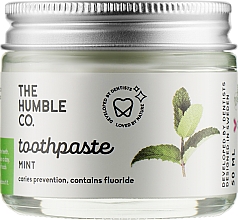 Натуральна зубна паста ремінералізувальна в скляній банці "Освіжальна м'ята" - The Humble Co. Mint Toothpaste — фото N1