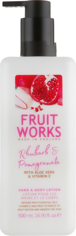 Лосьон для рук и тела "Ревень и гранат" - Grace Cole Fruit Works Hand & Body Lotion Rhubarb & Pomegranate