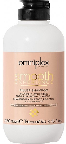 Шампунь питающий разглаживающий - FarmaVita Omniplex Smooth Experience Filler Shampoo — фото N1