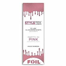 Фольга для волос, 5x16, розовая, 200 штук - StyleTek — фото N1