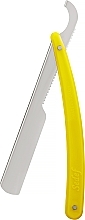 Парфумерія, косметика Небезпечна бритва із пластиковою ручкою, жовта - Sedef Plastic Handle Straight Razor