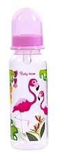 Бутылочка для кормления от 0 месяцев 250 мл, с фламинго - Baby Team — фото N1