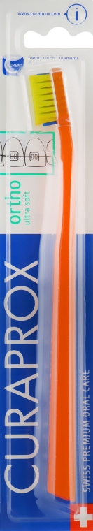 Зубна щітка, помаранчево-жовта - Curaprox CS 5460 Ultra Soft Ortho — фото N1