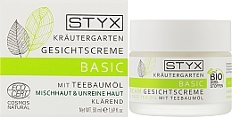 Крем для комбінованої й жирної шкіри обличчя - STYX Basic Face Cream with Tea Tree Oil — фото N2
