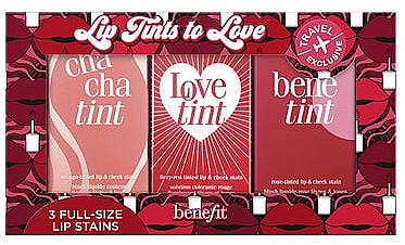 Набор - Benefit Lip Tints to Love Set (lip/tint/3x6ml) — фото N2