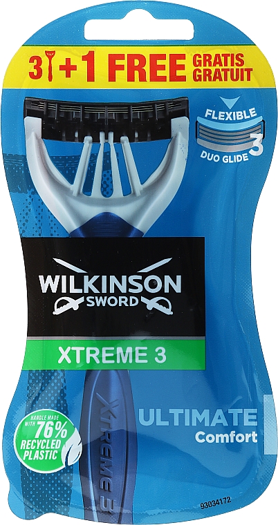 Бритва, 4шт - Wilkinson Sword Xtreme 3 Ultimate Plus — фото N1