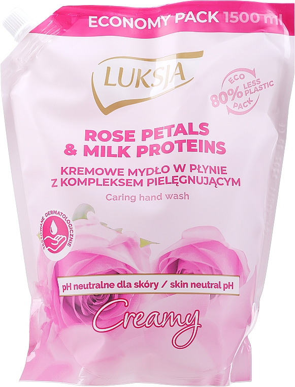 Рідке крем-мило - Luksja Creamy Rose Petal & Milk Proteins — фото N3