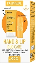 Набір - Floslek Hand & Lip Duo Care Vitamin C (h/cr/50ml + lip/balm/4g) — фото N1