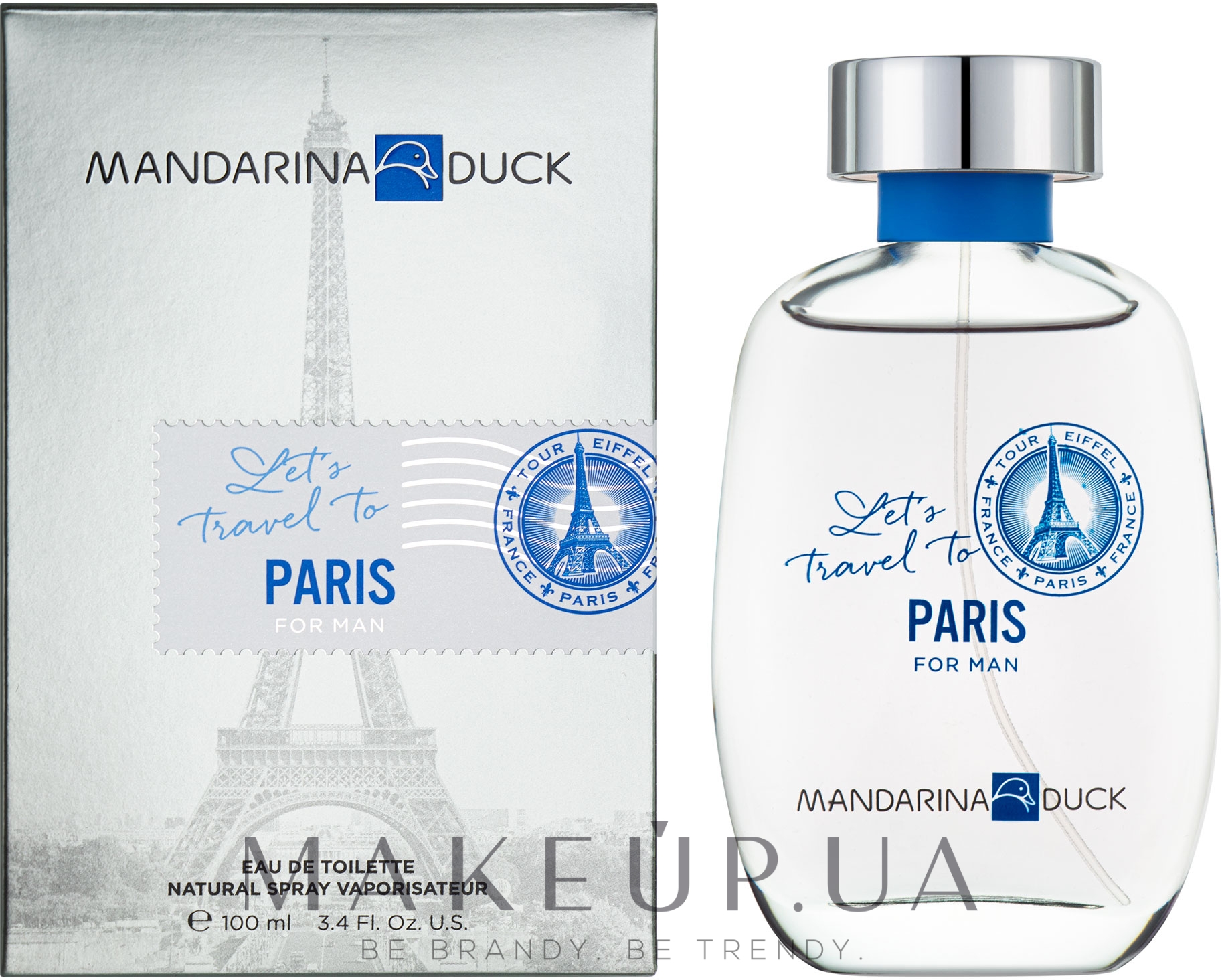 Mandarina Duck Let's Travel To Paris For Man - Туалетная вода — фото 100ml