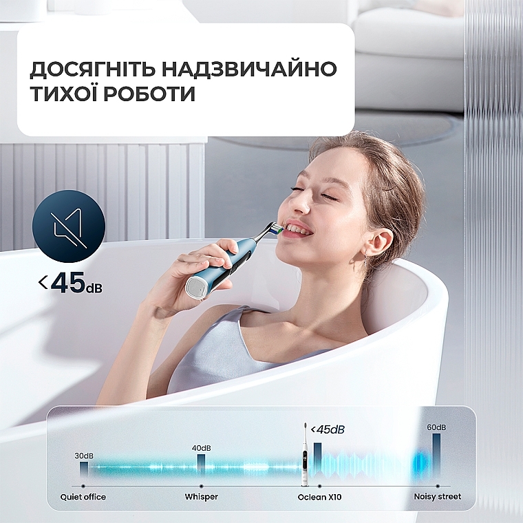 Электрическая зубная щетка Oclean X10 Blue - Oclean X10 Electric Toothbrush Blue — фото N12
