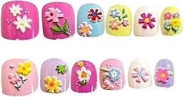 Накладні самоклейні нігті для дітей "Квіти", 984 - Deni Carte Tipsy Kids — фото N3