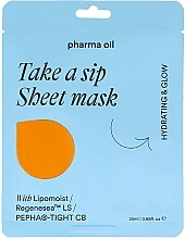 Духи, Парфюмерия, косметика Увлажняющая тканевая маска для лица - Pharma Oil Take A Sip Sheet Mask