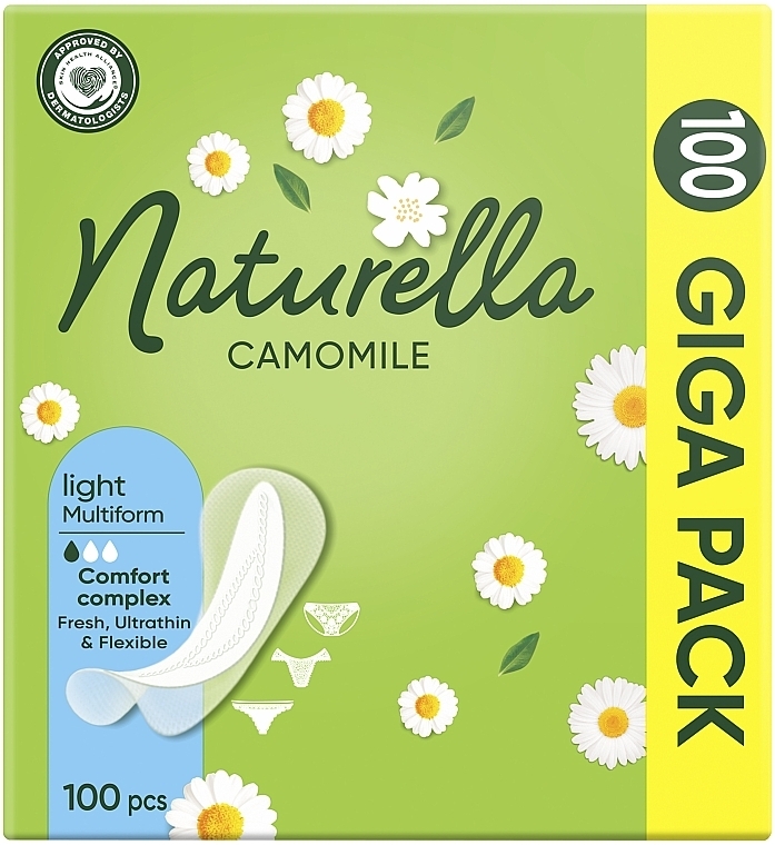 Ежедневные гигиенические прокладки, 100шт - Naturella Camomile Light Multiform — фото N2