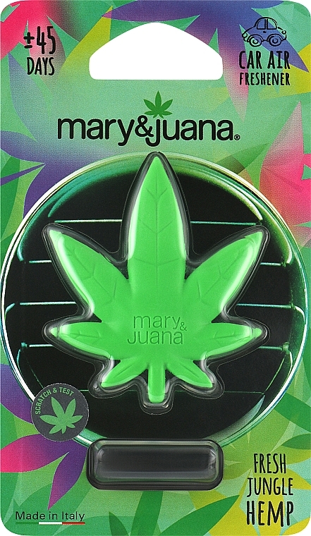 Ароматизатор воздуха, зеленый - Mary & Juana Car Air Freshener — фото N1