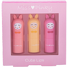 Духи, Парфюмерия, косметика Набор - 2K Miss Pinky Cute Lips (lip/balm/3,6g x 3)