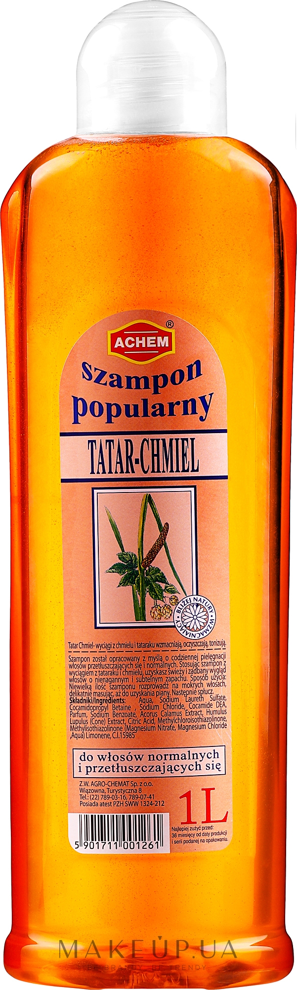 Шампунь для волосся "Татарське зілля та хміль" - Achem Popular Tatar and Hops Shampoo — фото 1000ml