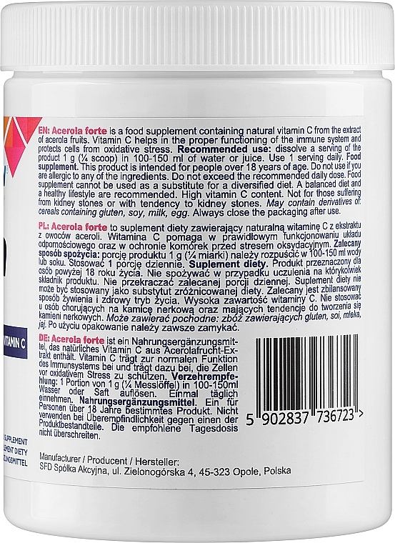 Харчова добавка "Ацерола Форте. Вітамін С" - Allnutrition Acerola Forte — фото N2