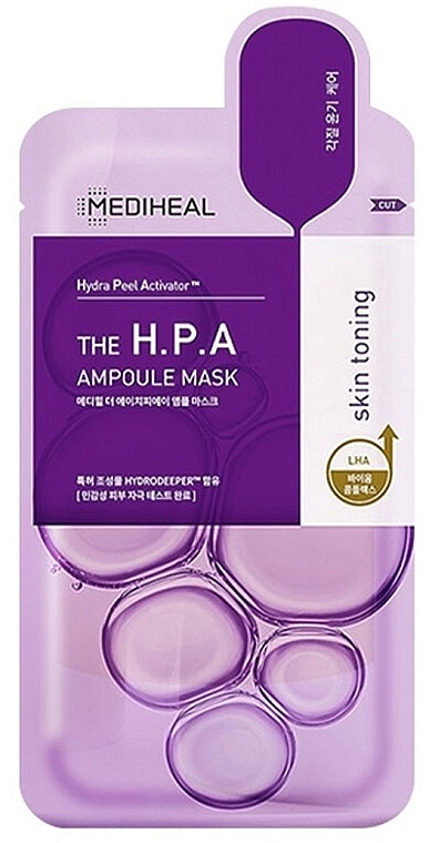 Тканевая маска для сияния лица - Mediheal The H.P.A Glowing Skin Toning Ampoule Mask — фото N1