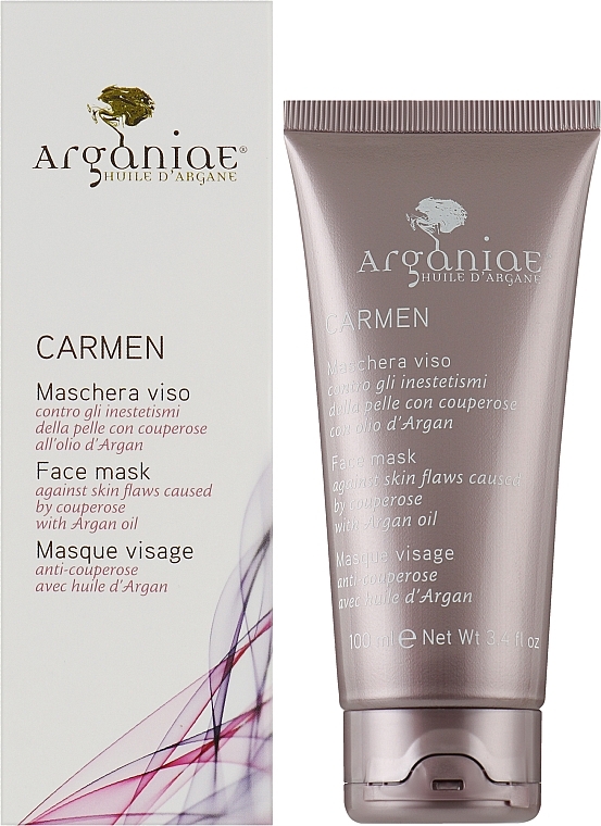 Успокаивающая восстановливающая маска для чувствительной кожи лица, склонной к куперозу - Arganiae Carmen Face Mask — фото N2