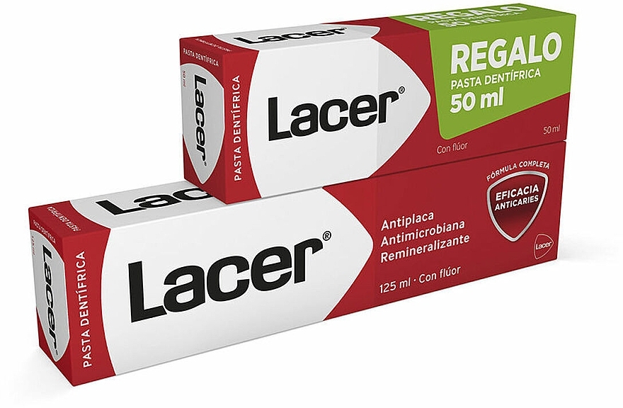 Набор - Lacer Toothpaste Complete Action (toothpaste/125ml + toothpaste/50ml) — фото N1