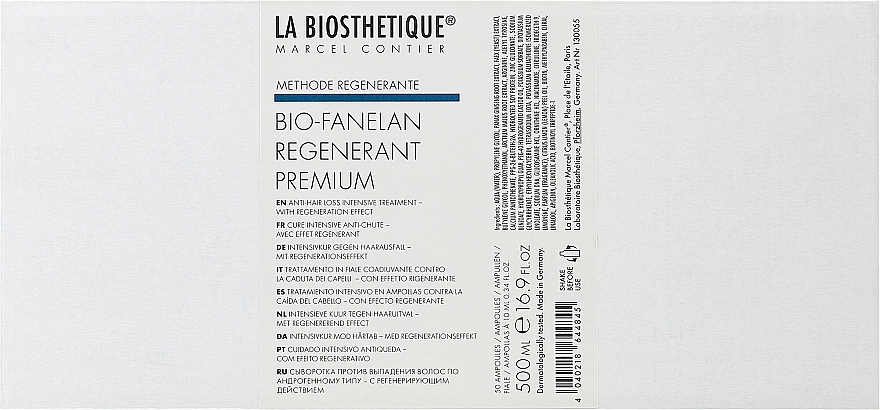 Сыворотка против выпадения волос - La Biosthetique Bio-Fanelan Regenerant Premium — фото N1