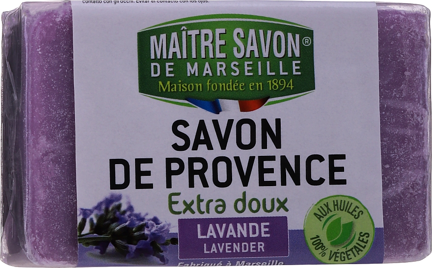 Мыло "Лаванда" - Maitre Savon De Marseille Savon De Provence Lavender Soap Bar — фото N1