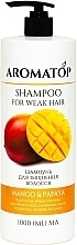 Шампунь для питания и укрепления волос "Манго-Папайя" - Aromatop For Weak Hair Shampoo — фото N3