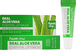 Зволожувальний бальзам з соком алое - FarmStay Real Aloe Vera Essential Lip Balm — фото N1