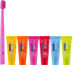 Набор, розовый - Curaprox Be You (toothpaste/6х10ml + toothbrush) — фото N2