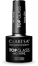 Універсальний прозорий гібридний топ для нарощених і натуральних нігтів - Claresa Top Glass No Wipe — фото N1