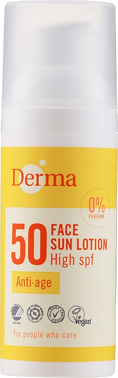 Сонцезахисний антивіковий лосьйон для обличчя - Derma Sun Face Lotion Anti-Age SPF50 — фото N2