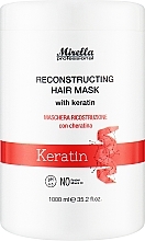 УЦЕНКА Маска для реконструкции волос с кератином - Mirella Professional Reconstructing Hair Mask with keratin * — фото N1