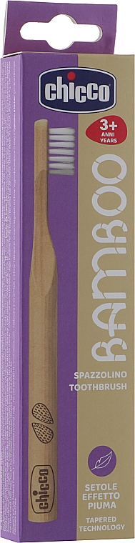 Бамбукова зубна щітка, фіолетова - Chicco — фото N2