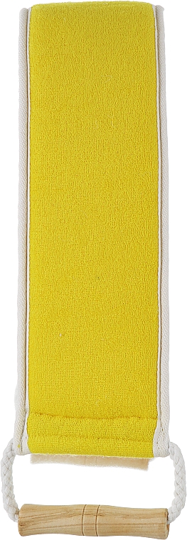 Губка для ванны с ручками "Сизаль", двусторонняя, желтая - York — фото N2
