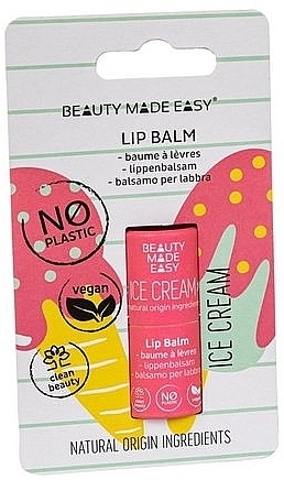 Бальзам для губ "Мороженое" - Beauty Made Easy Vegan Paper Tube Lip Balm Ice Cream — фото N1