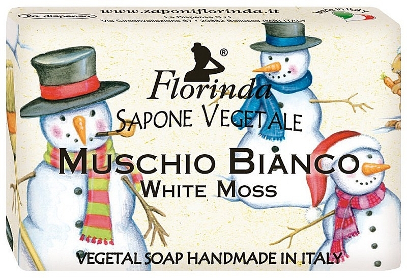 Рослинне мило - Florinda Special Christmas White Moss Vegetal Soap Bar — фото N1