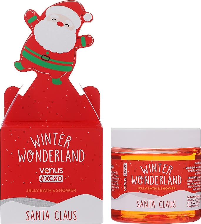 Желе для ванны и душа - Venus Xoxo Winter Wonderland Jelly Bath & Shower Santa Claus — фото N2