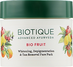 Бездоганна відбілювальна маска - Biotique Fruit Whitening & Depigmentation Facewash — фото N2