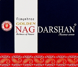 Парфумерія, косметика Пахощі конуси "Даршан" - Vijayshree Golden Nag Darshan Incense Cones