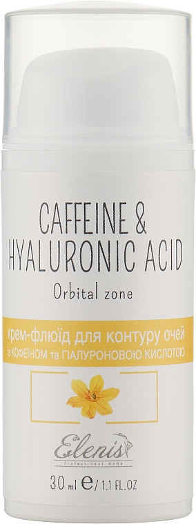 Крем-флюид для контура глаз с кофеином и гиалуронововй кислотой - Elenis Primula Caffeine&Hyaluronic Acid Orbital Zone